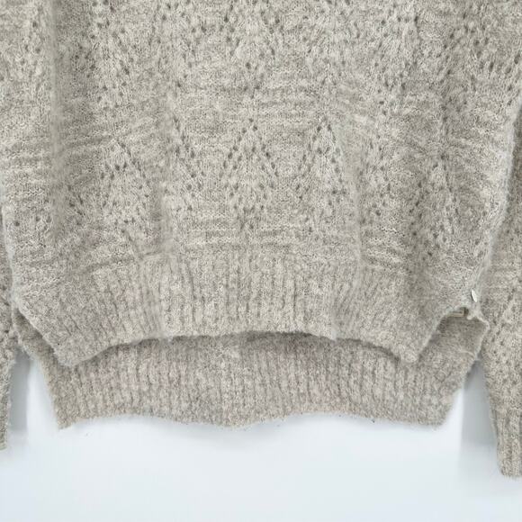 Scotch & Soda Maison Scotch V-Neck Sweater Alpaca Mohair Wool Blend Open Knit - Picture 7 of 13